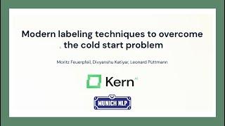 Leveraging Modern Data Labeling Techniques - Kern AI | Munich NLP Hands-on 014