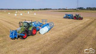 2x Fendt 724 | Göweil | Wilson | Grass pressing | Hoeve de Heuvel