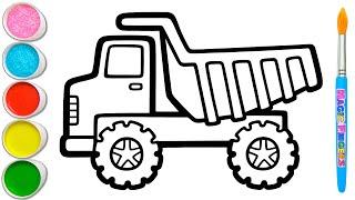 Let's Learn How to Draw a Dumper and Tow Truck  Simple Vehicle Drawing #367