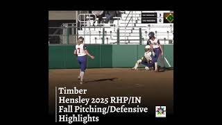 Timber Hensley 2025 RHP/IN Fall Pitching/Defensive Highlights