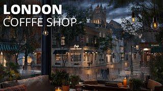 London Coffee Shop Ambience - Rain Ambience for Studying, Relaxing and Focus