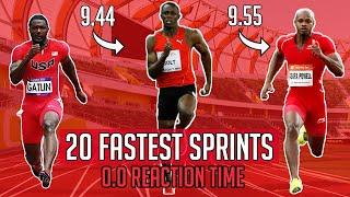 20 Fastest 100m Sprints if all Reaction Times were Equal