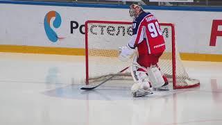 Goaltender Ilya Sorokin in action vs Amur Khabarovsk 1.12.17