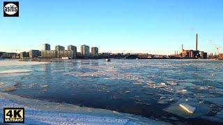 Sunny Winter Walk in Helsinki Finland - Tervasaari to Tokoinranta ( 16 March 2022 )