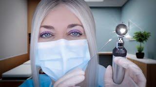 ASMR Ear Exam & Deep Ear Cleaning - Otoscope, Fizzy Drops, Picking, Brushing, Gloves. Long & Tingly!