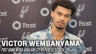 Victor Wembanyama Postgame vs Phoenix Suns | 12.3.2024