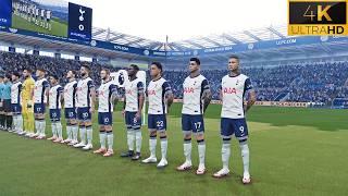 4K | PES 2024 Ultra Realism Graphics & Sound Mod | Leicester City vs Spurs | Premier League 24/25