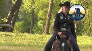 Cowgirl Peggy Garman at Devils Tower National Monument