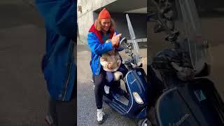 Love is … когда катаешься на  Vespa с дочкой