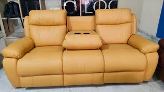 Most Comfortable 3 Seater Recliner Sofa in India | Best 3 Seater with Drop Down seat & Glass holder