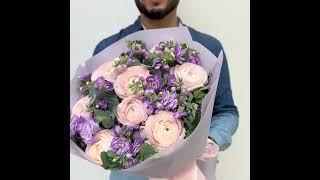 Дуо Букет S  «Искусство Любить» #flowerstory #букеты #магазинцветов #цветы #ранункулюсы #матиолы
