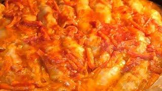 ВКУСНЫЕ ГОЛУБЦЫ В ДУХОВКЕ .