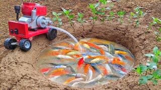 Catch fish using mini water pump | fishing exciting | diy tractor ‪ @HuntingFishCreator