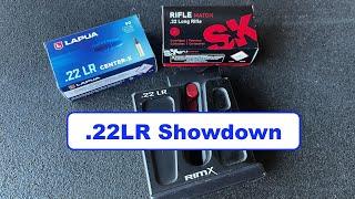 Testing Lapua Center X vs. SK Rifle Match 22lr ammo in RimX