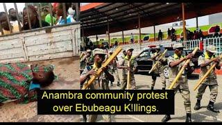 Anambra community protest over Ebubeagu K!llings.  Oge Akụkọ  Ụwa with 042 Solex.