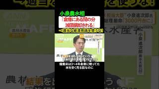 【小泉農水相】「米が減価償却される」→米は固定資産じゃありません！！