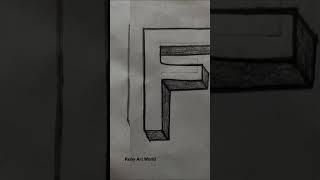 Draw letter 'F' | Ruby Art World... #pencildrawing #shorts #art #sketch