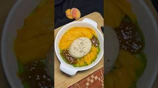 Sticky rice with Mango Peach Jam  #thevoguetraveller #shorts #asmr #repost #selfcook #goat