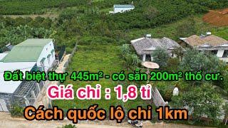 Đất Bảo Lộc | Đất biệt thự 445m² có sẵn 200m² thổ cư giá chỉ 1,8 tỉ - #bdsbaoloc