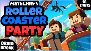  Roller Coaster Party  | Minecraft | Brain Break | Mini-Games | GoNoodle Inspired