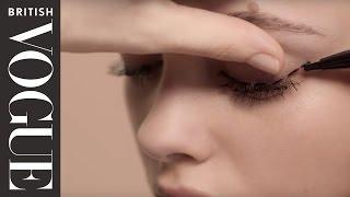 Eyeliner Tutorial: How to do Winged Eyeliner | Vogue Beauty School | British Vogue