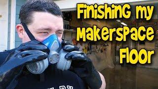 Painting Garage / Makerspace floor & mistakes were made - @Barnacules