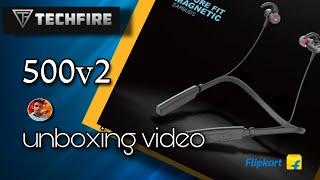 tech fire 500v2 neckband only rs - 450 hi - bass Bluetooth headphone unboxing video