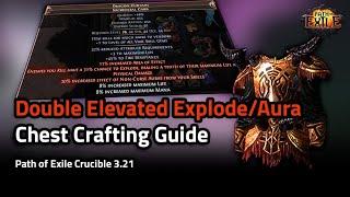 How to Craft a Double Elevated Explode/Aura Effect Blade Vortex Chest - Path of Exile Crucible 3.21