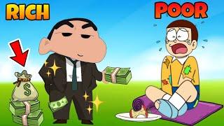 Shinchan And Nobita Live Poor To Rich Life  | Shinchan And Nobita Game | Funny Game