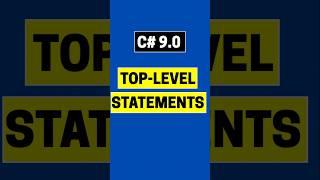 Top-level statements | C# Tutorial | .NET #shorts #csharp #programming