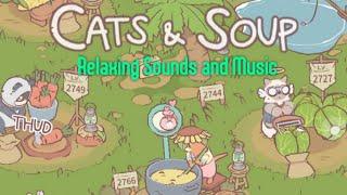 Cats & Soup ~ 1hr of Relaxing Cooking Sounds and Music for Sleep, Meditation, Studying, ASMR