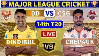 Dindigul Dragons vs Chepauk Super Gillies, 14th T20 | DD vs CSG 14th Match Live Score & Commentary
