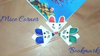 How to make a paper mice corner bookmarks/mice corner bookmarks tutorial/DIY bookmarks/Paper crafts