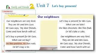 Song in Family and friends Level 2 Unit 7 _ Our neighbours | Let's sing karaoke! | My favorite song!