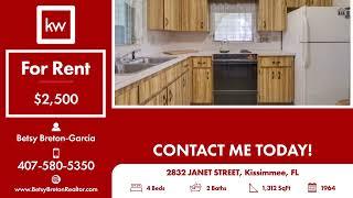 Active in 2832 JANET STREET, Kissimmee, FL Contact me for a showing!