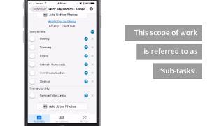 Finishing jobs using the Sub-Task feature for the TaskEasy smartphone app