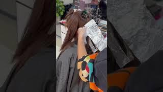 Hair Color Transformation | Ash Blonde Hair Highlights (Part 1) #haircolor #hairhighlights #shorts