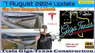 S Tunnel Concrete, E Casting Work & Boring Co Tunnel Changes! 7 Aug 2024 Giga Texas Update (08:35AM)