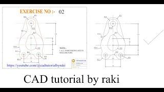 auto cad practice 2d drawing 02 / auto cad drawing / cad practice drawing