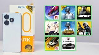 Tecno Spark 20C 8+ Games Test - PUBG/FREE FIRE/GENSHIN/ASPHALT 9/ Call Of Duty/New State - G36