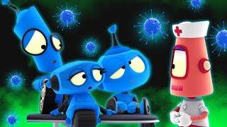 Rob the Robot's Space Virus Blues | Space Robots Cartoon