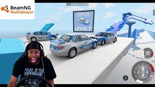 I ALMOST CRASHED OUT ON THIS LEVEL!!! lmaooo| BeamNG.Drive Obstacle Course Pt. 7