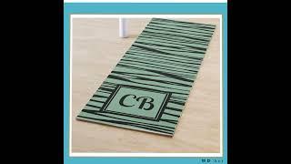 Personalized Yoga Mats, Elegant Abstract Zebra Line Art @WD-Art