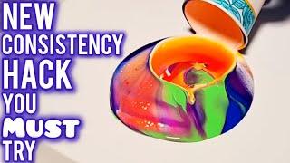 An Acrylic Pour Consistency HACK You MUST Try! DIY Acrylic Art.