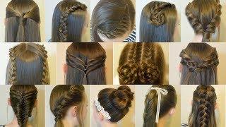 14 Easy Hairstyles For School Compilation! 2 Weeks Of Heatless Hair Tutorials