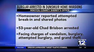 Dunsmuir man arrested after home invasions
