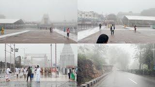 Beautiful View Of Tirumala Sri Venkateswara Swamy Temple Covered With Fog