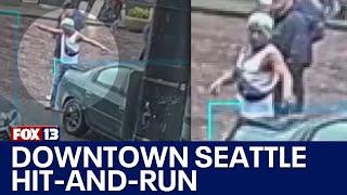 Surveillance video captures hit-and-run in downtown Seattle | FOX 13 Seattle