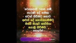 වෙනසෙහි රහස  #yazath #shorts