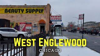 ️️Chicago Neighborhood Walking Tour | West Englewood Neighborhood Walk | Snow Walk Chicago | ASMR